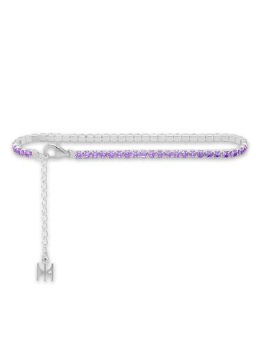 S925] Violet Mini Tennis Bracelet (White Silver) - MACIER - Modalova