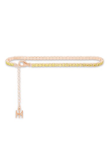 S925] Yellow Mini Tennis Bracelet (Rose Gold) - MACIER - Modalova