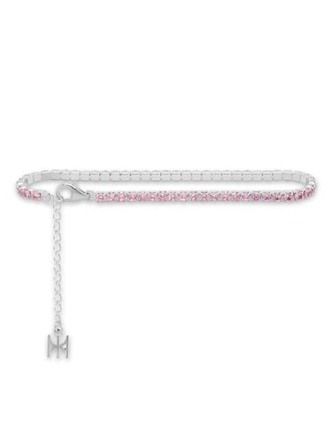 S925] Pink Mini Tennis Bracelet (White Silver) - MACIER - Modalova