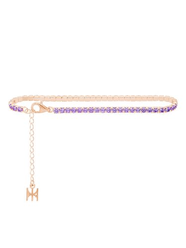 S925] Violet Mini Tennis Bracelet (Rose Gold) - MACIER - Modalova