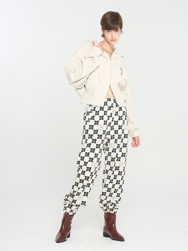 Flower Checker Board Sweatpants - PaperBoy - Modalova