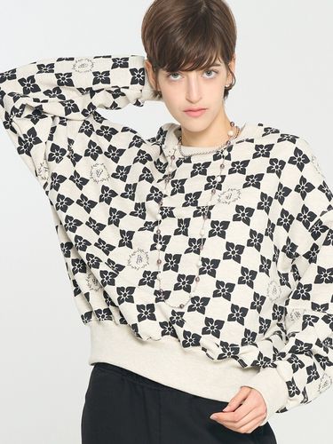 Flower Checker Board Sweatshirt - PaperBoy - Modalova