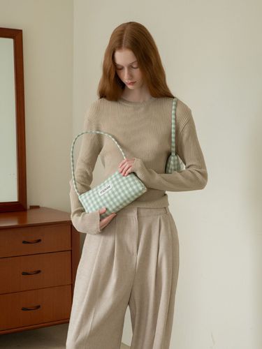 Gingham Check Lenee Bag - Deep Mint - HYEON KIM - Modalova