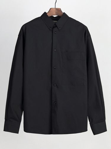 Big Pocket Over Fit Black Shirt - LIEU HOMME - Modalova