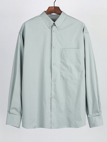 Big Pocket Over Fit Green Shirt - LIEU HOMME - Modalova