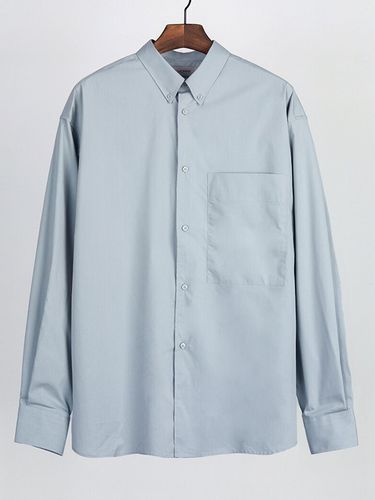 Big Pocket Over Fit Blue Shirt - LIEU HOMME - Modalova