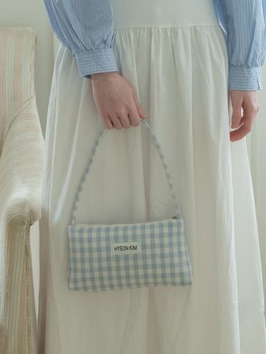 Gingham Check Lenee Bag - Baby Blue - HYEON KIM - Modalova