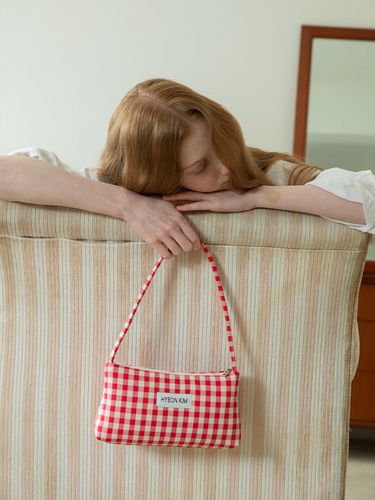 Gingham Check Lenee Bag - Red - HYEON KIM - Modalova