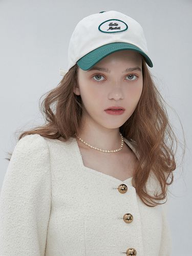 Color Block Ball Cap 002 White - MUDIDI - Modalova