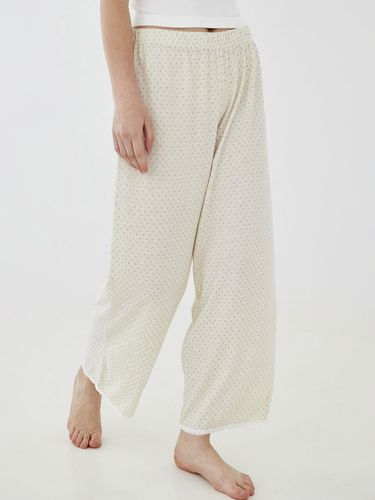 Dot Lace Pajama Pants (Sky Blue) - KOZNOK - Modalova