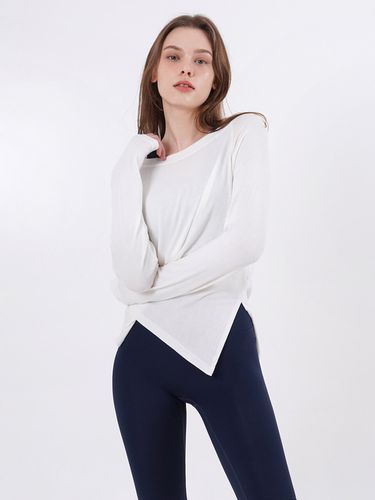 Wide Neck Slit Long Sleeve - conchwear - Modalova