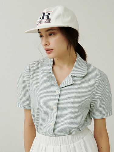 Seersucker Shirt - Sky Blue - SO IR - Modalova