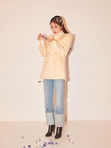 No. 3 Outer JacketYellow Cream - HANAVO - Modalova