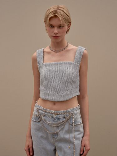 Tweed Crop Top - SIGREAT - Modalova