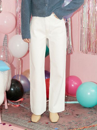 Soft Denim Straight Pants - VERBE - Modalova