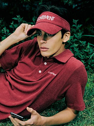 Cotton Velour Terry Visor_Wine - CONTEMENT - Modalova