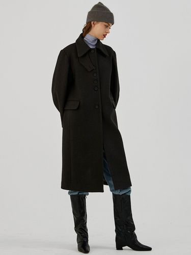 Oversize Single Wool Coat (Khaki) - SIGREAT - Modalova