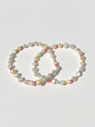 Pearl and Rainbow Beads Bracelet - ANNAFLAIR1986 - Modalova