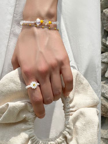 Daisy Flower Beads Ring - ANNAFLAIR1986 - Modalova