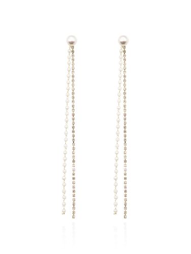 Mini Pearl Line Drop Earrings - ANNAFLAIR1986 - Modalova