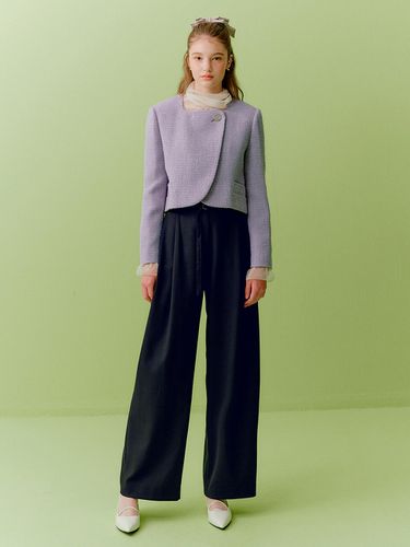 Double Tuck Belted Wide Pants - DearK - Modalova