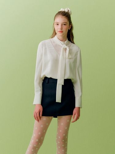 See-through Tie-drop Blouse - DearK - Modalova