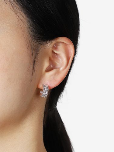 Weaving Earring _ Silver - AEKKI - Modalova