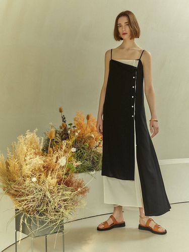 Button-down Slip Dress (Black) - JOY GRYSON - Modalova