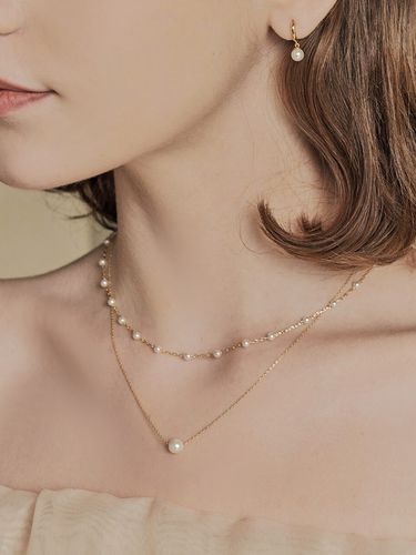 Lulu pearl layered necklace - ENGBROX - Modalova