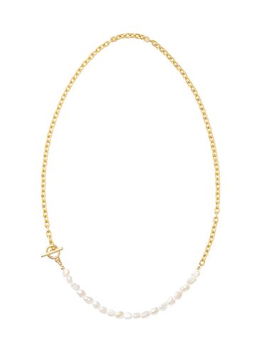 Natural Pearl and Chain Necklace - ANNAFLAIR1986 - Modalova