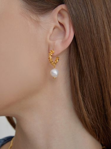 Twinkle Ring Drop Pearl Earrings - ANNAFLAIR1986 - Modalova