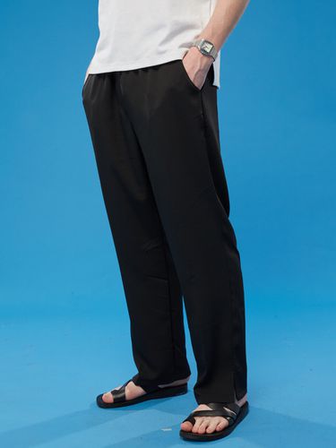 MEN Cooling Wide-Leg Banding Trousers - KOLEAT - Modalova