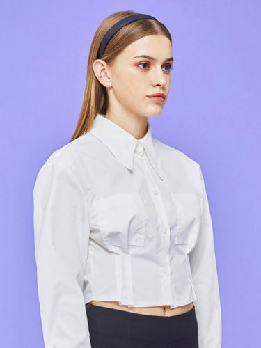 Cropped Slim Shirt_White - KOLEAT - Modalova