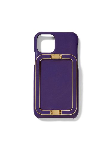 Navy/] Phone Case With Gold Plated Handle - EENK - Modalova