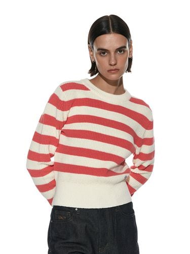 Stripe Round Neck Knit_Pink - PLAC - Modalova