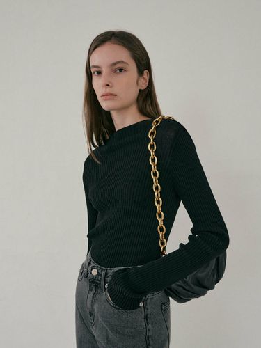 High Necked Ribbed Collar (Black) - octette - Modalova