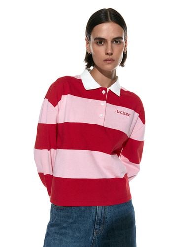 Striped Collar T-shirt_Pink - PLAC - Modalova