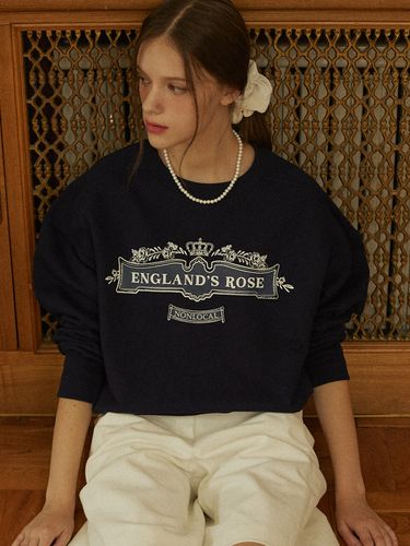 Emblem Flag Sweatshirt (Navy) - NONLOCAL - Modalova