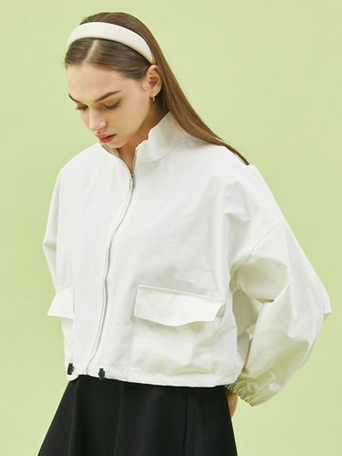 Oversized Crop White Jacket - KOLEAT - Modalova