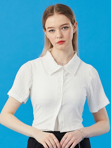 Slim Pleats Short Sleeve T Shirt - KOLEAT - Modalova