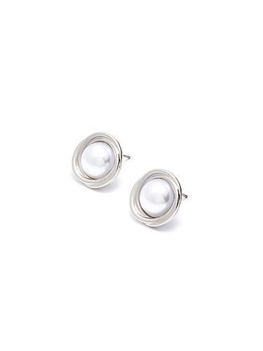 Circle Pearl Earrings - ANNAFLAIR1986 - Modalova