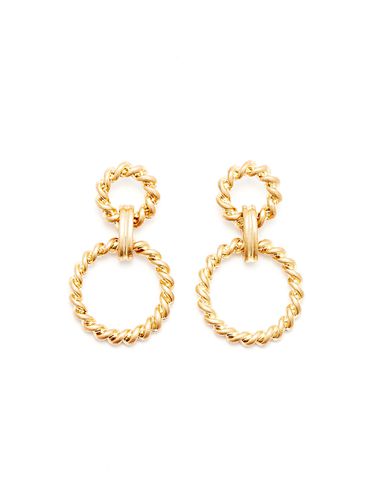 Twist Double Ring Earrings - ANNAFLAIR1986 - Modalova