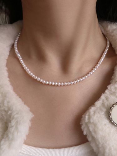 K Goldfilled 4mm Pearl Necklace - Less is more - Modalova