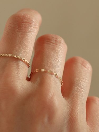 K Gold Beve Chain Ring - Less is more - Modalova