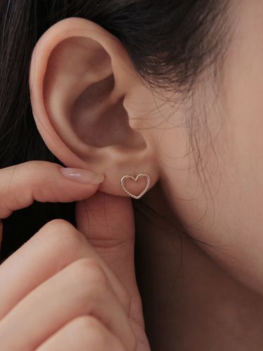 Exclusive]14K Gold Heart Earring - Less is more - Modalova