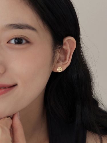 Exclusive]14K Gold Smile Earring - Less is more - Modalova