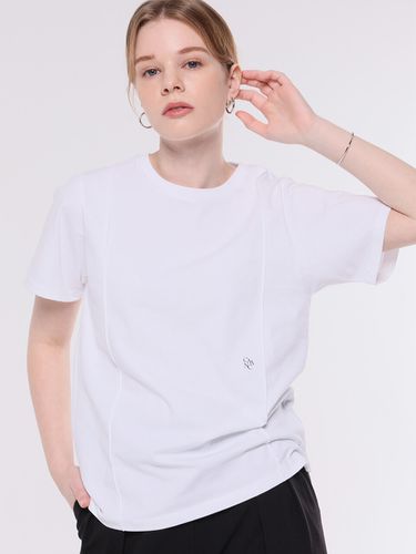 Pin-tuck T-shirt_White - CAANC - Modalova