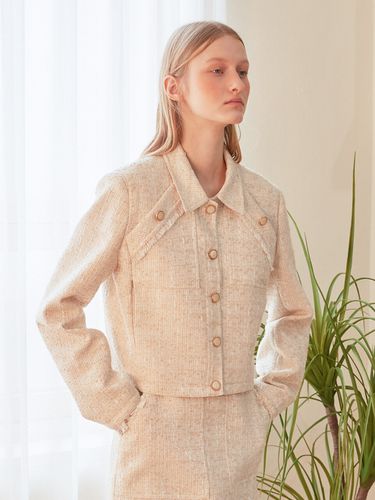 Tweed Line Jacket (Beige) - VITALSIGN - Modalova