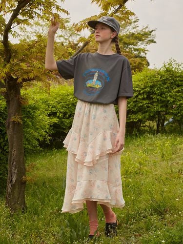 Unbalanced Can-can Long Skirt_Pink - VITALSIGN - Modalova