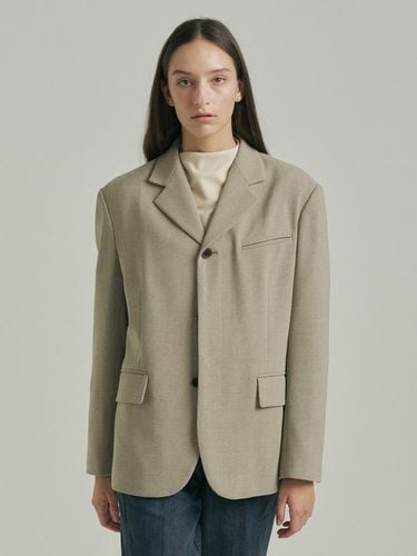 Button Wool Jacket (Beige) - ahwe - Modalova